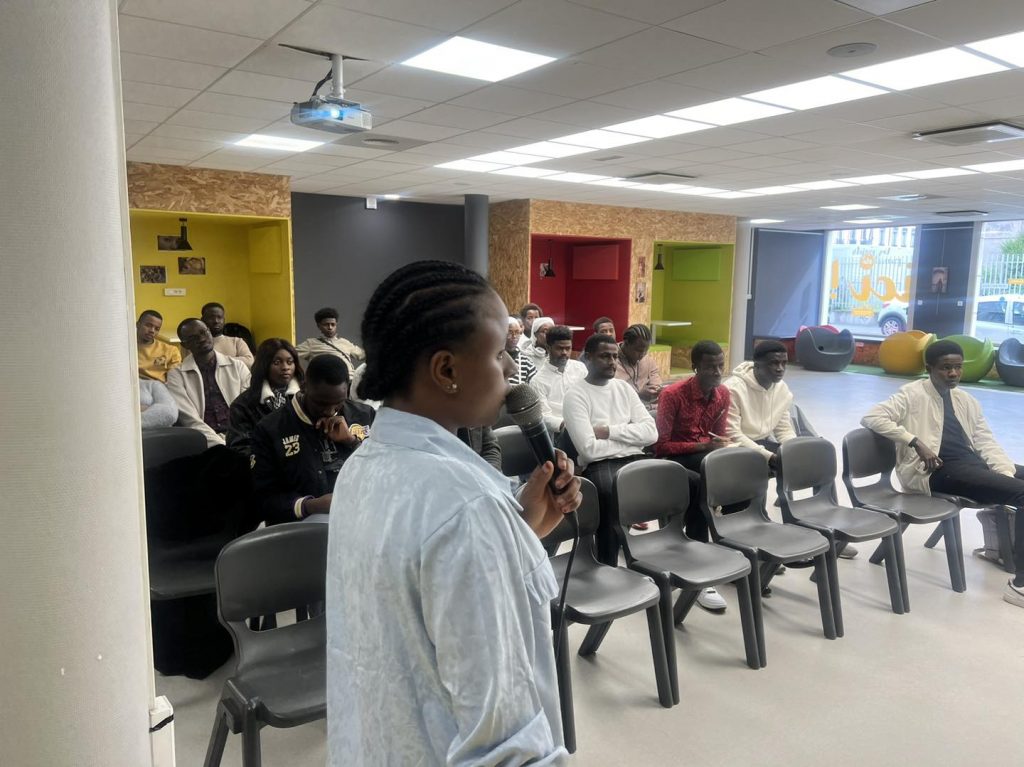 Salamata, Secrétaire chargée aux affaires sociales et étudiantes à l'AJEGuiR lors de la Journée d'intégration 2024